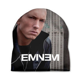 Шапка 3D с принтом Eminem в Екатеринбурге, 100% полиэстер | универсальный размер, печать по всей поверхности изделия | Тематика изображения на принте: eminem | music | rap | музыка | реп | эминем