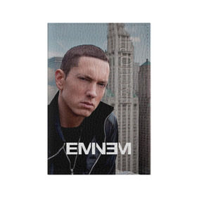 Обложка для паспорта матовая кожа с принтом Eminem в Екатеринбурге, натуральная матовая кожа | размер 19,3 х 13,7 см; прозрачные пластиковые крепления | eminem | music | rap | музыка | реп | эминем