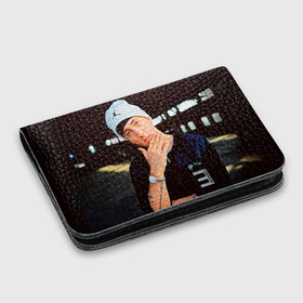 Картхолдер с принтом с принтом Eminem в Екатеринбурге, натуральная матовая кожа | размер 7,3 х 10 см; кардхолдер имеет 4 кармана для карт; | eminem | music | rap | музыка | реп | эминем