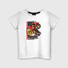 Детская футболка хлопок с принтом Ottawa Senators в Екатеринбурге, 100% хлопок | круглый вырез горловины, полуприлегающий силуэт, длина до линии бедер | Тематика изображения на принте: 
