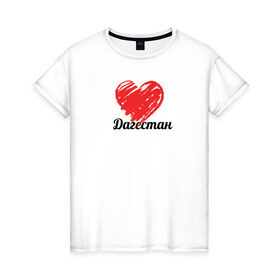 Женская футболка хлопок с принтом Дагестан love в Екатеринбурге, 100% хлопок | прямой крой, круглый вырез горловины, длина до линии бедер, слегка спущенное плечо | i love | дагестан | мой край | северный кавказ