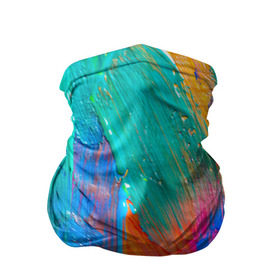 Бандана-труба 3D с принтом Абстракция красок в Екатеринбурге, 100% полиэстер, ткань с особыми свойствами — Activecool | плотность 150‒180 г/м2; хорошо тянется, но сохраняет форму | мазки | масло | яркий