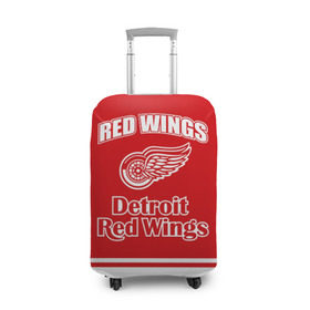 Чехол для чемодана 3D с принтом Detroit red wings в Екатеринбурге, 86% полиэфир, 14% спандекс | двустороннее нанесение принта, прорези для ручек и колес | detroit red wings | nhl | спорт | хоккей