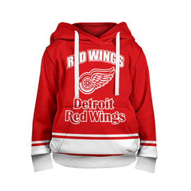 Детская толстовка 3D с принтом Detroit red wings в Екатеринбурге, 100% полиэстер | двухслойный капюшон со шнурком для регулировки, мягкие манжеты на рукавах и по низу толстовки, спереди карман-кенгуру с мягким внутренним слоем | detroit red wings | nhl | спорт | хоккей