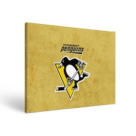 Холст прямоугольный с принтом Pittsburgh Pinguins в Екатеринбурге, 100% ПВХ |  | nhl | pittsburgh pinguins | спорт | хоккей