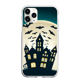Чехол для iPhone 11 Pro матовый с принтом Хэллоуин. Замок в Екатеринбурге, Силикон |  | halloween | замок | праздник | тыква | хэллоуин