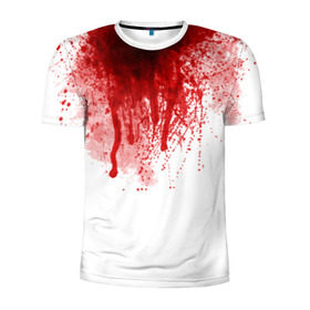 Мужская футболка 3D спортивная с принтом Кровь в Екатеринбурге, 100% полиэстер с улучшенными характеристиками | приталенный силуэт, круглая горловина, широкие плечи, сужается к линии бедра | halloween | без головы | кровь | праздник | тыква | хэллоуин