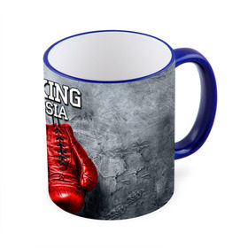 Кружка 3D с принтом Boxing в Екатеринбурге, керамика | ёмкость 330 мл | Тематика изображения на принте: boxing | boxing russia | бокс | боксер | перчатки