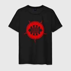 Мужская футболка хлопок с принтом World Trigger в Екатеринбурге, 100% хлопок | прямой крой, круглый вырез горловины, длина до линии бедер, слегка спущенное плечо. | world | импульс | символ из аниме 