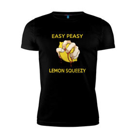Мужская футболка премиум с принтом EASY PEASY в Екатеринбурге, 92% хлопок, 8% лайкра | приталенный силуэт, круглый вырез ворота, длина до линии бедра, короткий рукав | counter strike | cs | cs go | global offensive