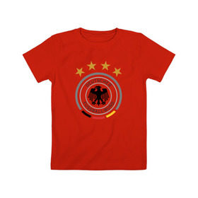 Детская футболка хлопок с принтом Сборная Германии в Екатеринбурге, 100% хлопок | круглый вырез горловины, полуприлегающий силуэт, длина до линии бедер | germany | германия