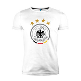 Мужская футболка премиум с принтом Сборная Германии в Екатеринбурге, 92% хлопок, 8% лайкра | приталенный силуэт, круглый вырез ворота, длина до линии бедра, короткий рукав | germany | германия