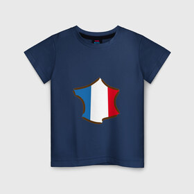 Детская футболка хлопок с принтом Сборная Франции в Екатеринбурге, 100% хлопок | круглый вырез горловины, полуприлегающий силуэт, длина до линии бедер | 