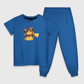 Детская пижама хлопок с принтом Пикачу в Екатеринбурге, 100% хлопок |  брюки и футболка прямого кроя, без карманов, на брюках мягкая резинка на поясе и по низу штанин
 | pokemons | покемоны