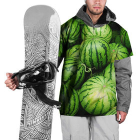 Накидка на куртку 3D с принтом Арбузы в Екатеринбурге, 100% полиэстер |  | арбуз | еда | фрукт | ягода