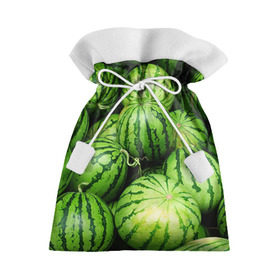 Подарочный 3D мешок с принтом Арбузы в Екатеринбурге, 100% полиэстер | Размер: 29*39 см | арбуз | еда | фрукт | ягода