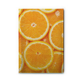 Обложка для автодокументов с принтом Апельсин в Екатеринбурге, натуральная кожа |  размер 19,9*13 см; внутри 4 больших “конверта” для документов и один маленький отдел — туда идеально встанут права | апельсин | еда | лимон | фрукт