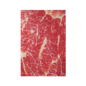 Обложка для паспорта матовая кожа с принтом Мясо в Екатеринбурге, натуральная матовая кожа | размер 19,3 х 13,7 см; прозрачные пластиковые крепления | Тематика изображения на принте: бекон | еда | мясо