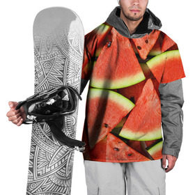 Накидка на куртку 3D с принтом Дольки арбуза в Екатеринбурге, 100% полиэстер |  | Тематика изображения на принте: арбуз | дольки арбуза | еда | фрукт | ягода