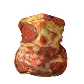 Бандана-труба 3D с принтом Пицца в Екатеринбурге, 100% полиэстер, ткань с особыми свойствами — Activecool | плотность 150‒180 г/м2; хорошо тянется, но сохраняет форму | pizza | еда | пицца | фастфуд