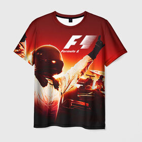 Мужская футболка 3D с принтом Формула 1 в Екатеринбурге, 100% полиэфир | прямой крой, круглый вырез горловины, длина до линии бедер | формула 1