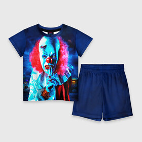 Детский костюм с шортами 3D с принтом Клоун в Екатеринбурге,  |  | halloween | злодей | злой | клоун | монстр | хэлоуин