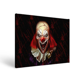Холст прямоугольный с принтом Зомби клоун в Екатеринбурге, 100% ПВХ |  | halloween | злодей | злой | клоун | монстр | хэлоуин