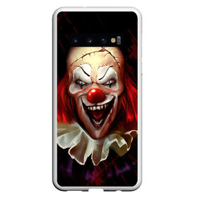 Чехол для Samsung Galaxy S10 с принтом Зомби клоун в Екатеринбурге, Силикон | Область печати: задняя сторона чехла, без боковых панелей | Тематика изображения на принте: halloween | злодей | злой | клоун | монстр | хэлоуин