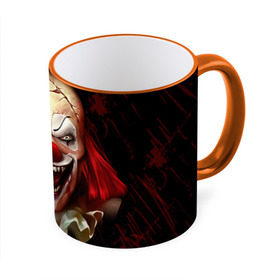 Кружка 3D с принтом Зомби клоун в Екатеринбурге, керамика | ёмкость 330 мл | halloween | злодей | злой | клоун | монстр | хэлоуин