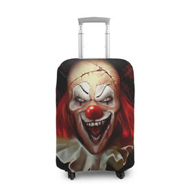 Чехол для чемодана 3D с принтом Зомби клоун в Екатеринбурге, 86% полиэфир, 14% спандекс | двустороннее нанесение принта, прорези для ручек и колес | halloween | злодей | злой | клоун | монстр | хэлоуин