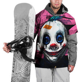 Накидка на куртку 3D с принтом Клоун в Екатеринбурге, 100% полиэстер |  | halloween | злодей | злой | клоун | монстр | хэлоуин