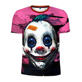 Мужская футболка 3D спортивная с принтом Клоун в Екатеринбурге, 100% полиэстер с улучшенными характеристиками | приталенный силуэт, круглая горловина, широкие плечи, сужается к линии бедра | halloween | злодей | злой | клоун | монстр | хэлоуин