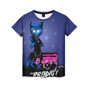Женская футболка 3D с принтом Prodigy в Екатеринбурге, 100% полиэфир ( синтетическое хлопкоподобное полотно) | прямой крой, круглый вырез горловины, длина до линии бедер | лиса