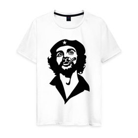 Мужская футболка хлопок с принтом Че Гевара в Екатеринбурге, 100% хлопок | прямой крой, круглый вырез горловины, длина до линии бедер, слегка спущенное плечо. | che | cuba | гевара | куба | латиноамериканский революционер | че | чегевара