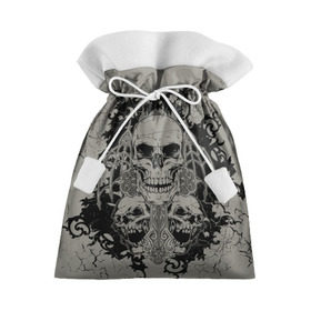 Подарочный 3D мешок с принтом Skulls в Екатеринбурге, 100% полиэстер | Размер: 29*39 см | skull | skulls | череп | черепа