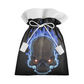 Подарочный 3D мешок с принтом Fire skull в Екатеринбурге, 100% полиэстер | Размер: 29*39 см | skull | skulls | череп | черепа