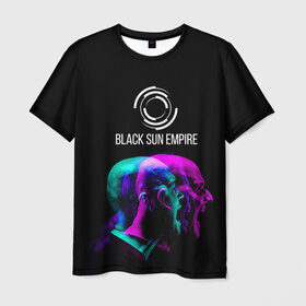 Мужская футболка 3D с принтом Black Sun Empire в Екатеринбурге, 100% полиэфир | прямой крой, круглый вырез горловины, длина до линии бедер | empire