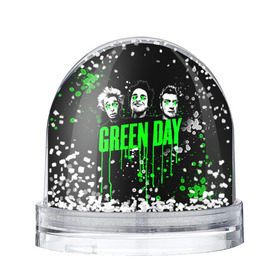 Снежный шар с принтом Green Day в Екатеринбурге, Пластик | Изображение внутри шара печатается на глянцевой фотобумаге с двух сторон | green day | rock | грин дей | рок
