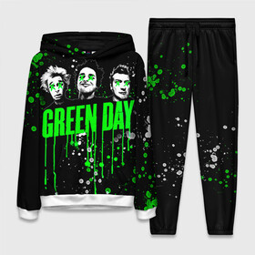 Женский костюм 3D (с толстовкой) с принтом Green Day в Екатеринбурге,  |  | green day | rock | грин дей | рок