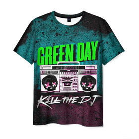 Мужская футболка 3D с принтом Green Day в Екатеринбурге, 100% полиэфир | прямой крой, круглый вырез горловины, длина до линии бедер | green day | rock | грин дей | рок