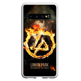 Чехол для Samsung Galaxy S10 с принтом Linkin Park в Екатеринбурге, Силикон | Область печати: задняя сторона чехла, без боковых панелей | Тематика изображения на принте: linkin park | rock | линкин парк | рок