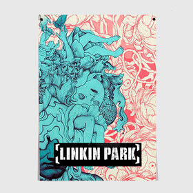 Постер с принтом Linkin Park в Екатеринбурге, 100% бумага
 | бумага, плотность 150 мг. Матовая, но за счет высокого коэффициента гладкости имеет небольшой блеск и дает на свету блики, но в отличии от глянцевой бумаги не покрыта лаком | linkin park | rock | линкин парк | рок