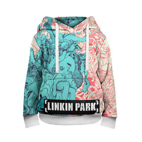 Детская толстовка 3D с принтом Linkin Park в Екатеринбурге, 100% полиэстер | двухслойный капюшон со шнурком для регулировки, мягкие манжеты на рукавах и по низу толстовки, спереди карман-кенгуру с мягким внутренним слоем | linkin park | rock | линкин парк | рок