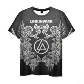 Мужская футболка 3D с принтом Linkin Park в Екатеринбурге, 100% полиэфир | прямой крой, круглый вырез горловины, длина до линии бедер | linkin park | rock | линкин парк | рок
