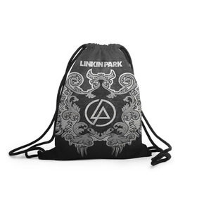Рюкзак-мешок 3D с принтом Linkin Park в Екатеринбурге, 100% полиэстер | плотность ткани — 200 г/м2, размер — 35 х 45 см; лямки — толстые шнурки, застежка на шнуровке, без карманов и подкладки | linkin park | rock | линкин парк | рок