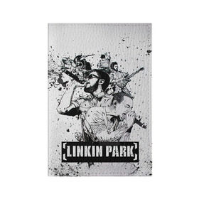Обложка для паспорта матовая кожа с принтом Linkin Park в Екатеринбурге, натуральная матовая кожа | размер 19,3 х 13,7 см; прозрачные пластиковые крепления | linkin park | rock | линкин парк | рок