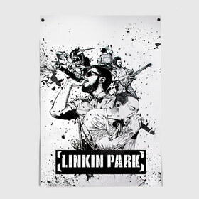 Постер с принтом Linkin Park в Екатеринбурге, 100% бумага
 | бумага, плотность 150 мг. Матовая, но за счет высокого коэффициента гладкости имеет небольшой блеск и дает на свету блики, но в отличии от глянцевой бумаги не покрыта лаком | linkin park | rock | линкин парк | рок