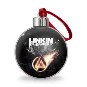 Ёлочный шар с принтом Linkin Park в Екатеринбурге, Пластик | Диаметр: 77 мм | Тематика изображения на принте: linkin park | rock | линкин парк | рок