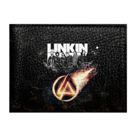 Обложка для студенческого билета с принтом Linkin Park в Екатеринбурге, натуральная кожа | Размер: 11*8 см; Печать на всей внешней стороне | linkin park | rock | линкин парк | рок