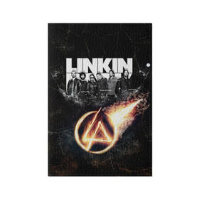 Обложка для паспорта матовая кожа с принтом Linkin Park в Екатеринбурге, натуральная матовая кожа | размер 19,3 х 13,7 см; прозрачные пластиковые крепления | linkin park | rock | линкин парк | рок